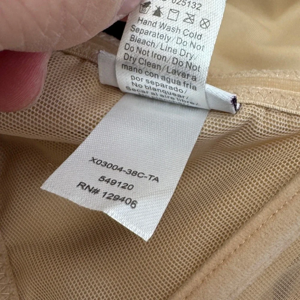 Lascana‎ Bikini Top Womens 38C Tan Neutral Minimalist Beachwear